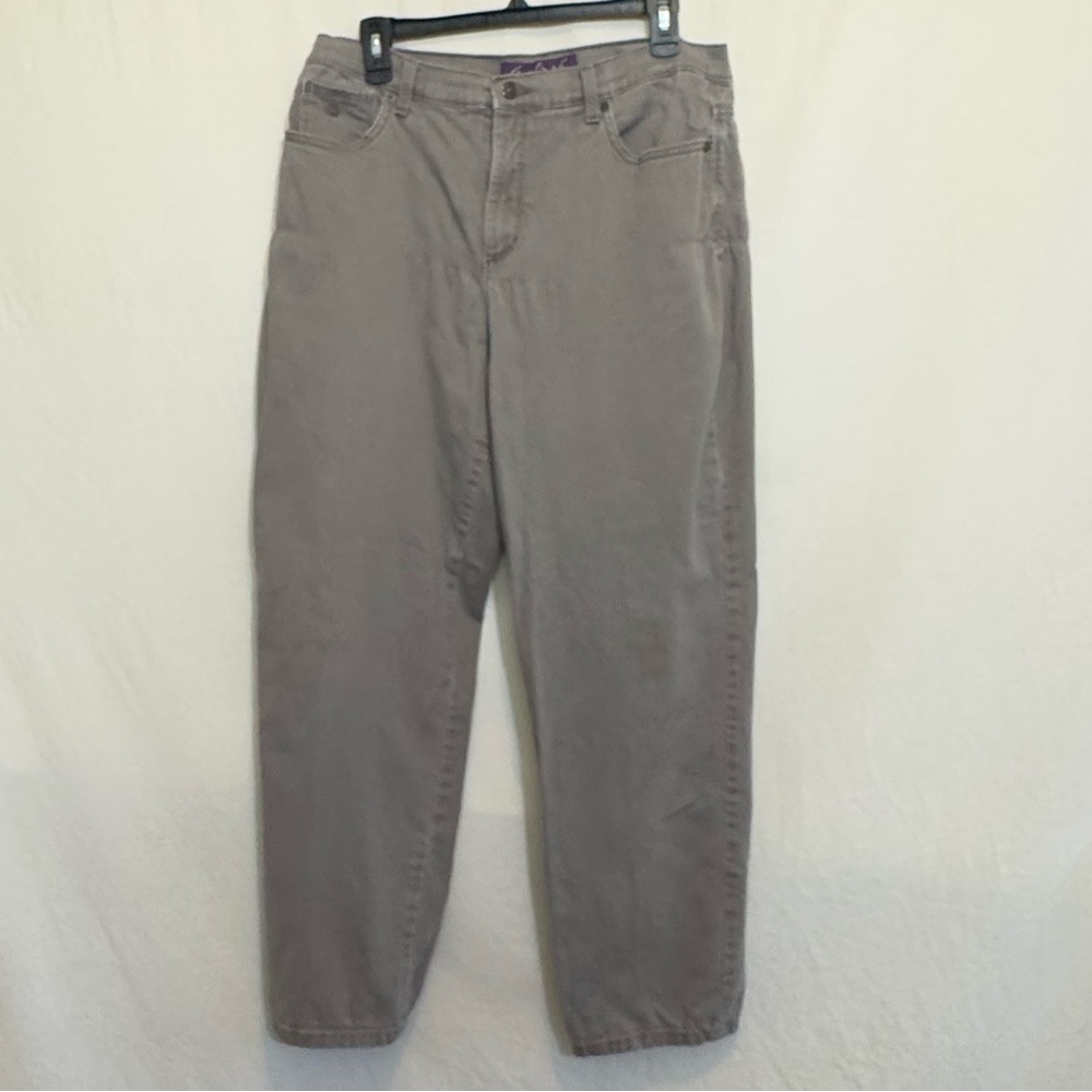 B-5 Gloria Vanderbilt Amanda‎ PLUS SIZE 14 Gray Denim Jeans